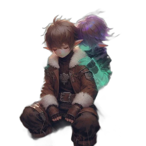 jacket, mask, creature, weapon transparent PNG cut-out