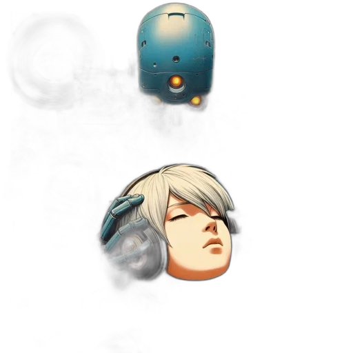 robot, face, mask, staff transparent PNG cut-out