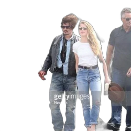 jacket, couple, walking, down transparent PNG cut-out