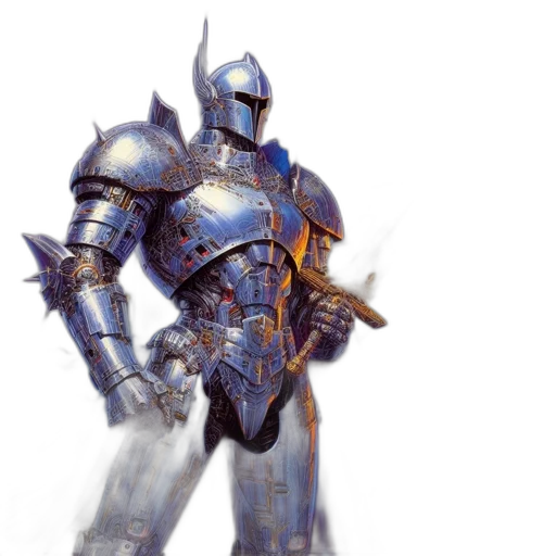 robot, sword, weapon, staff transparent PNG cut-out
