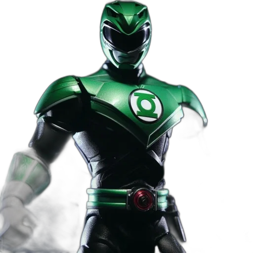 3d render, concept art, comic book art, green transparent PNG cut-out