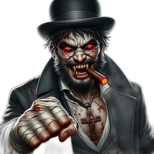 face, comic book art, concept art, photorealistic transparent PNG cut-out