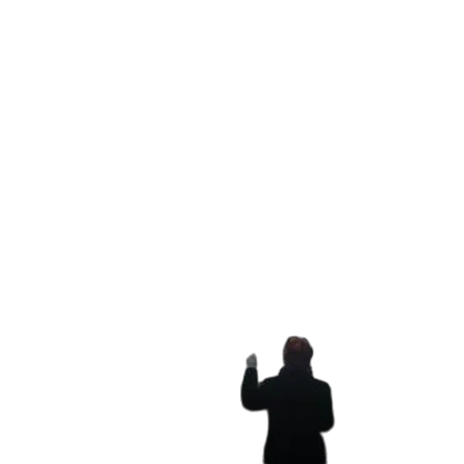 jacket, staff, umbrella, robot transparent PNG cut-out
