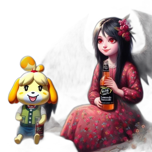bottle, dress, animal, concept art transparent PNG cut-out
