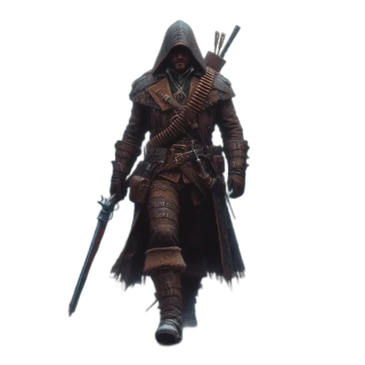 jacket, weapon, sword, staff transparent PNG cut-out