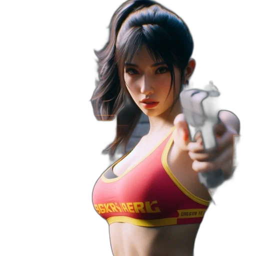 weapon, jacket, 3d render, concept art transparent PNG cut-out