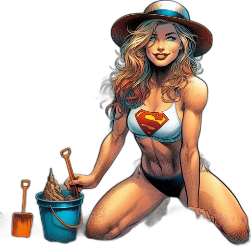 comic book art, concept art, cartoon, fantasy art transparent PNG cut-out