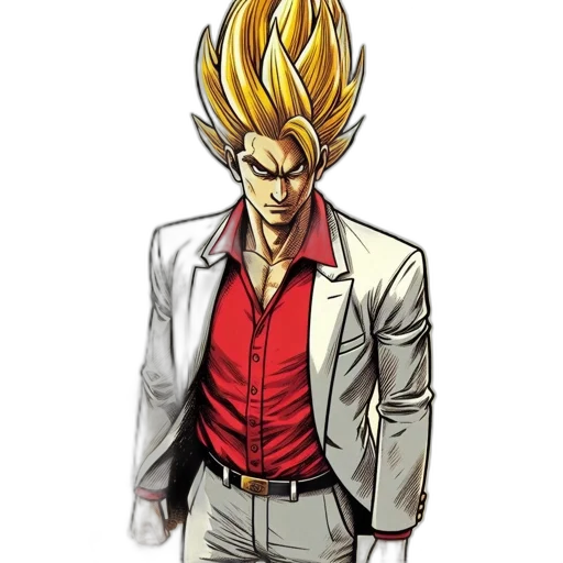 jacket, staff, hair, concept art transparent PNG cut-out