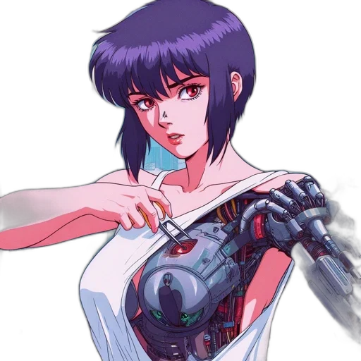 robot, weapon, dress, cyberpunk transparent PNG cut-out