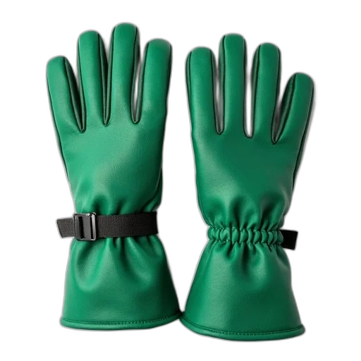 3d render, green, pair, rectangular transparent PNG cut-out