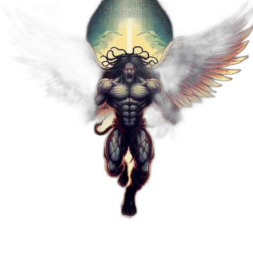 creature, fantasy art, concept art, pixel art transparent PNG cut-out