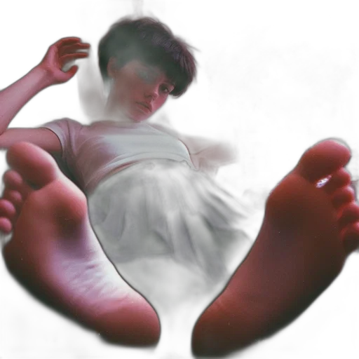 shoes, face, creature, photorealistic transparent PNG cut-out