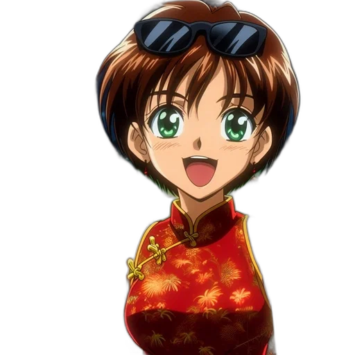 dress, face, staff, flower transparent PNG cut-out
