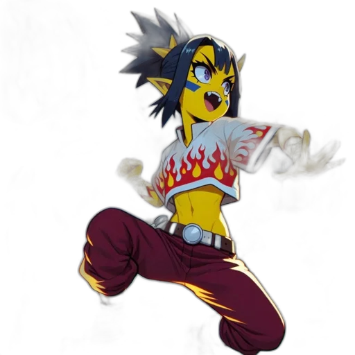 concept art, pixel art, anime, cartoon transparent PNG cut-out