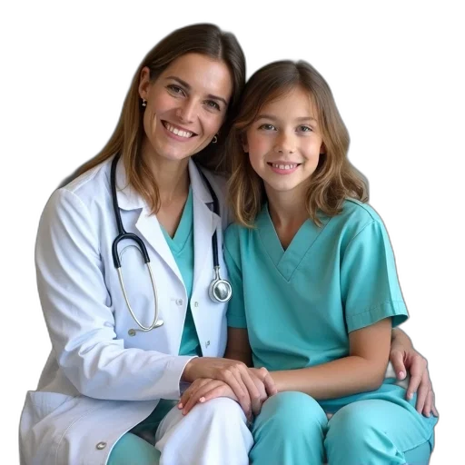staff, doctor, her, young transparent PNG cut-out