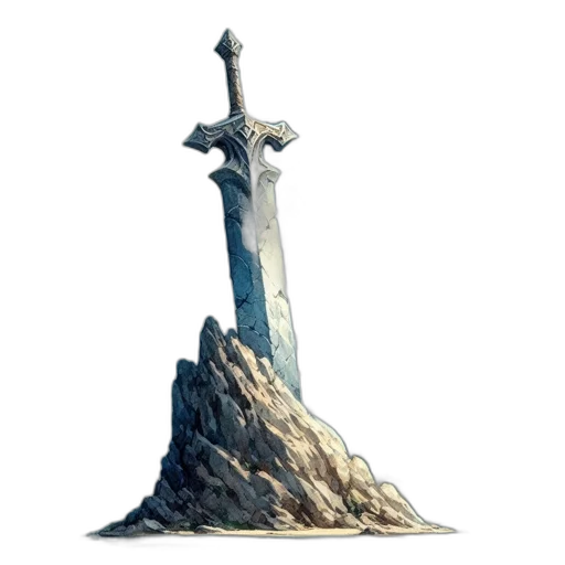sword, weapon, staff, crown transparent PNG cut-out