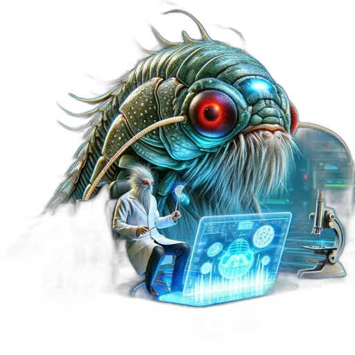 robot, creature, concept art, cyberpunk transparent PNG cut-out