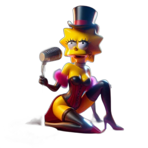 hat, staff, robot, 3d render transparent PNG cut-out