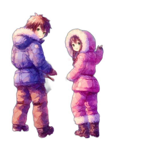 jacket, pixel art, concept art, watercolor transparent PNG cut-out
