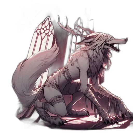 creature, dragon, animal, staff transparent PNG cut-out