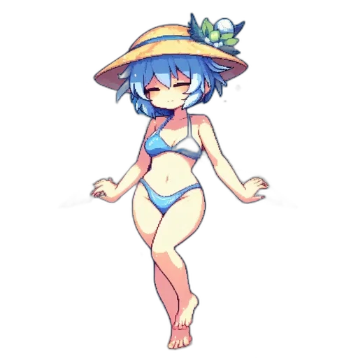hat, dress, creature, staff transparent PNG cut-out