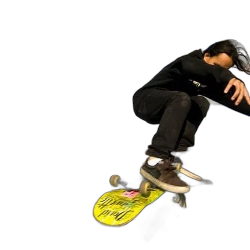 photorealistic, 3d render, skateboarder, mid-air transparent PNG cut-out
