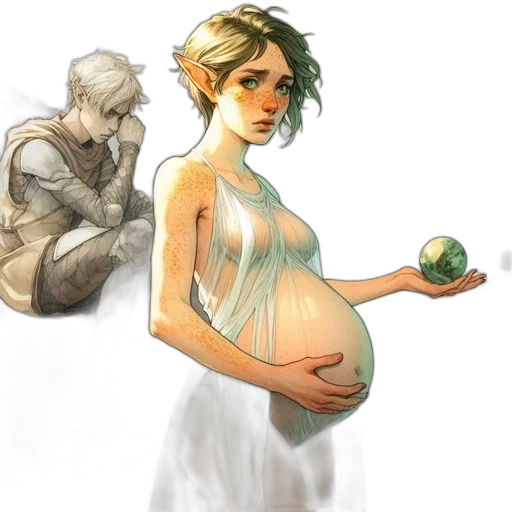 concept art, fantasy art, pixel art, watercolor transparent PNG cut-out