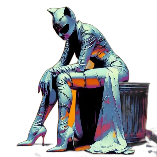 robot, mask, jacket, creature transparent PNG cut-out