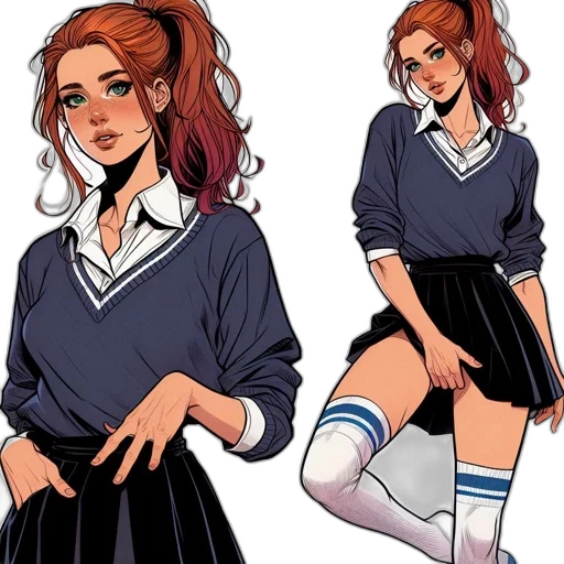 dress, comic book art, concept art, cartoon transparent PNG cut-out