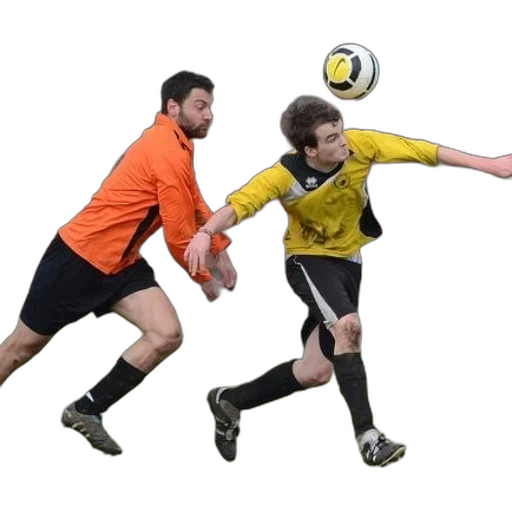 hair, two, soccer, players transparent PNG cut-out