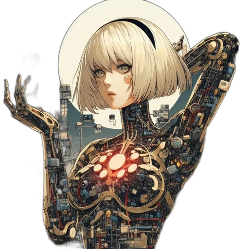robot, weapon, dress, jewelry transparent PNG cut-out