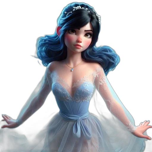 dress, fantasy art, concept art, 3d render transparent PNG cut-out
