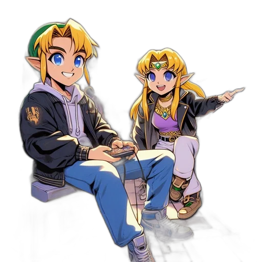 jacket, crown, weapon, pixel art transparent PNG cut-out