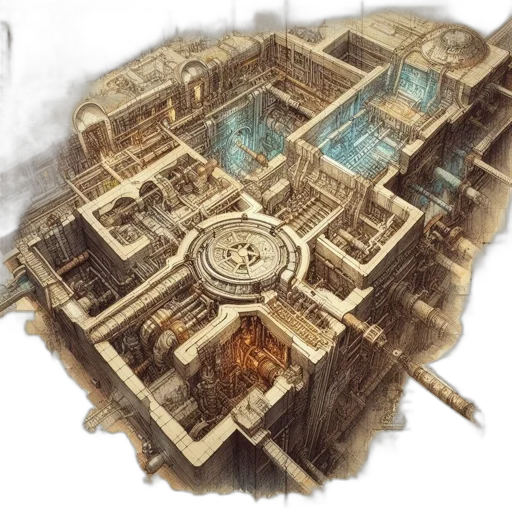 concept art, fantasy art, 3d render, watercolor transparent PNG cut-out