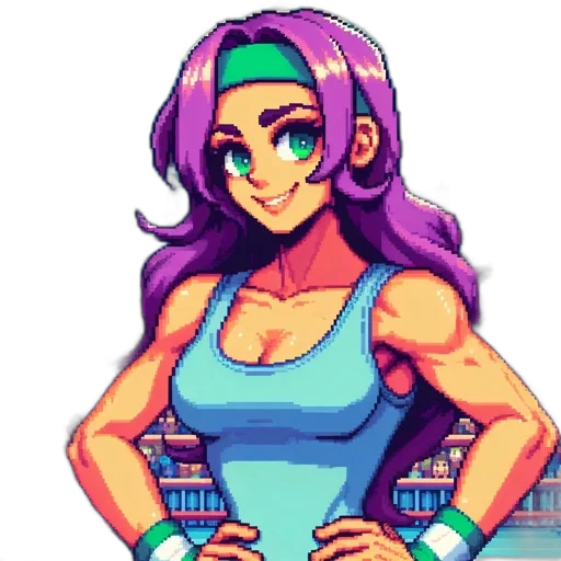 dress, pixel art, cartoon, vaporwave transparent PNG cut-out