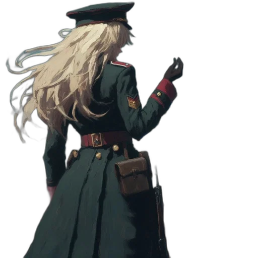 staff, hat, jacket, weapon transparent PNG cut-out