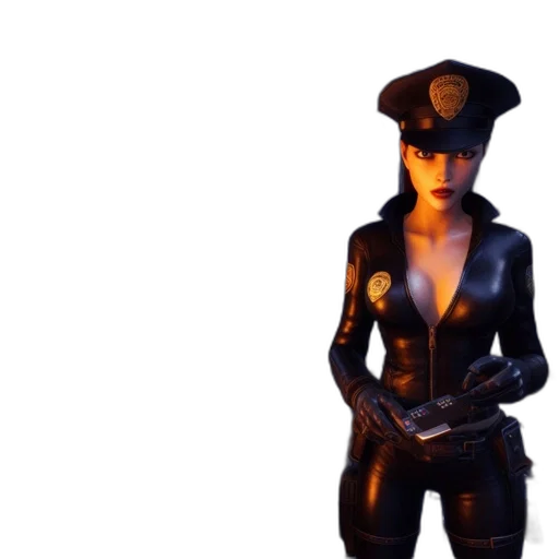jacket, weapon, robot, staff transparent PNG cut-out