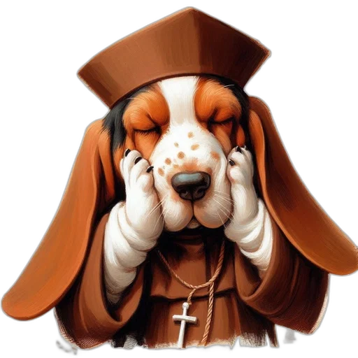 staff, photorealistic, basset, hound transparent PNG cut-out