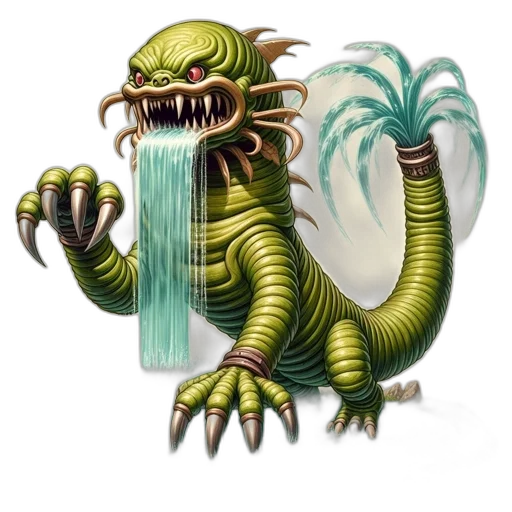 creature, dragon, staff, concept art transparent PNG cut-out