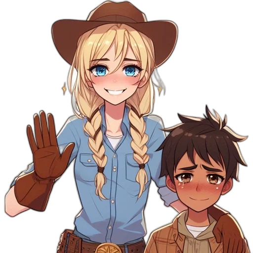 hat, staff, cartoon, anime transparent PNG cut-out