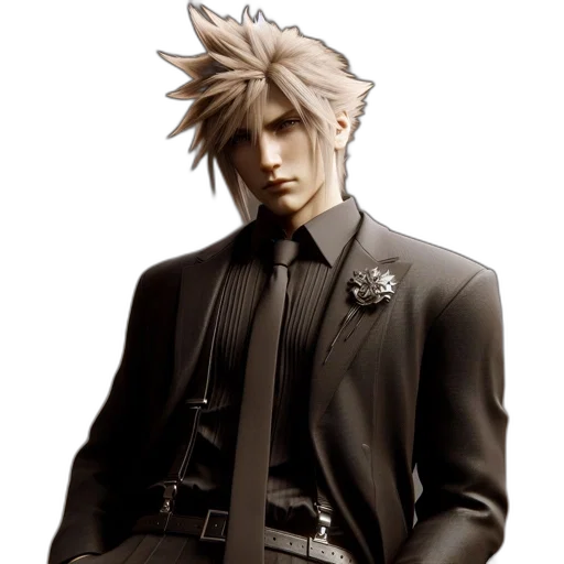 jacket, staff, concept art, 3d render transparent PNG cut-out