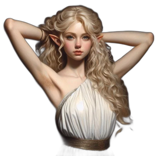 dress, hair, jewelry, crown transparent PNG cut-out