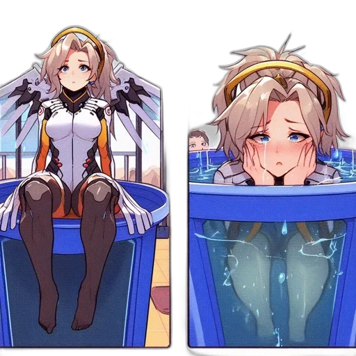crown, hair, creature, robot transparent PNG cut-out