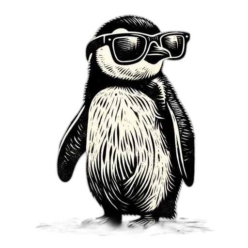 animal, cartoon, concept art, monochrome transparent PNG cut-out