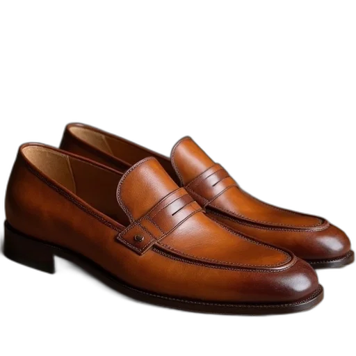 shoes, kenneth, brown, burnished transparent PNG cut-out