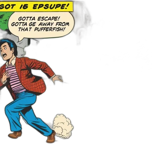 jacket, comic book art, amusing, comic transparent PNG cut-out