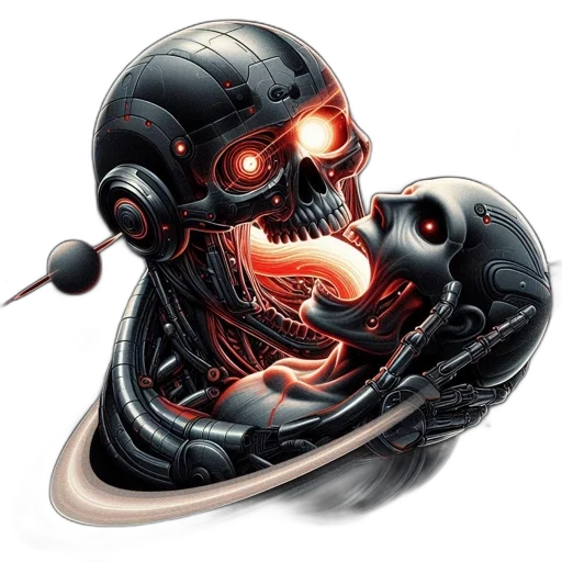 robot, mask, weapon, face transparent PNG cut-out