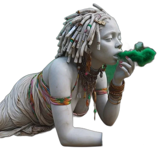3d render, woman, unusual, features transparent PNG cut-out