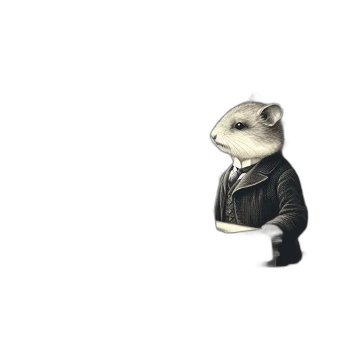animal, creature, jacket, staff transparent PNG cut-out