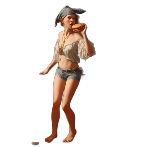 hat, staff, concept art, 3d render transparent PNG cut-out